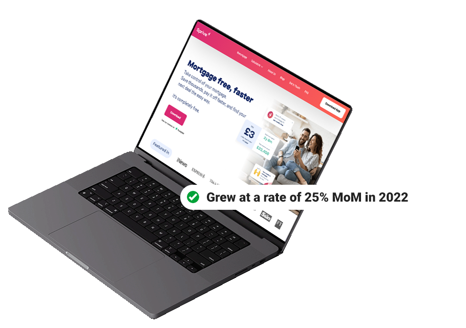 Sprive website in laptop 