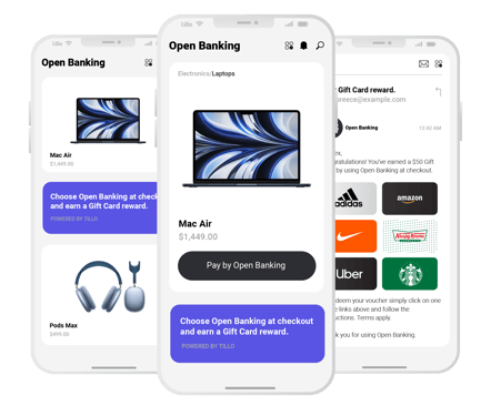 Open Banking - Pay and Receive a Gift card