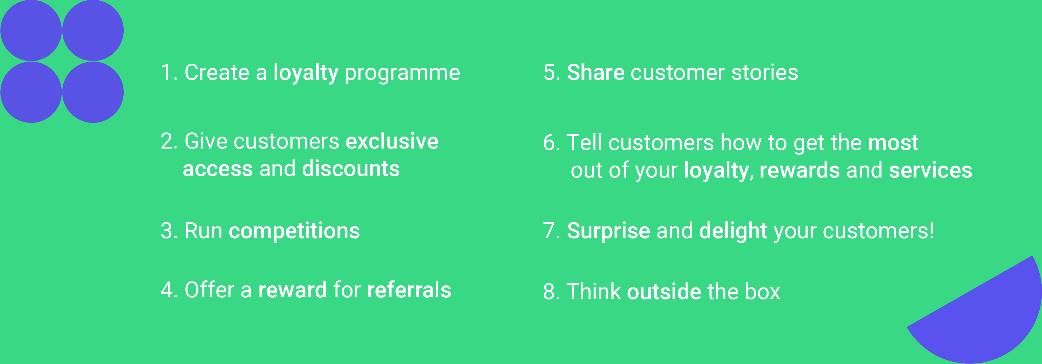 How to reward customer loyalty in 8 steps overview