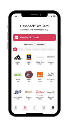 iPhone Cashback Gift Cards screen Oct 2023