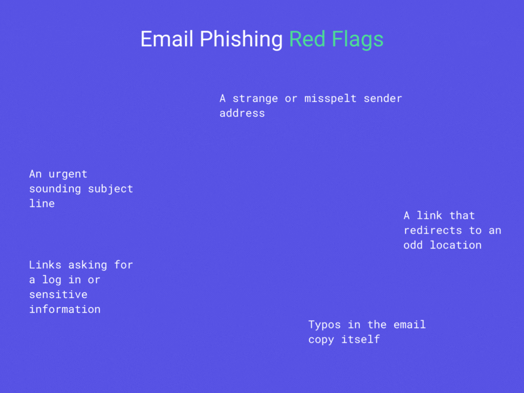 Phishing scam red flags