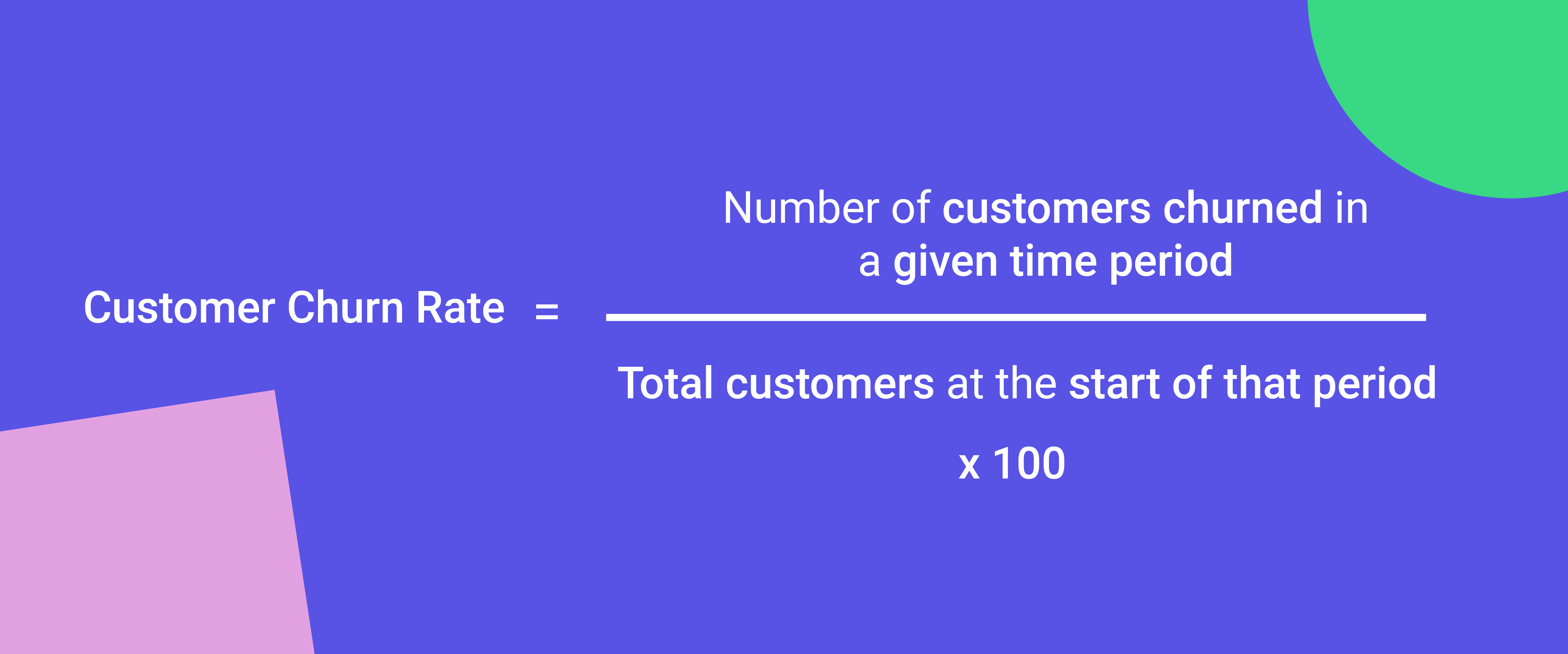 Customer churn rate calculation