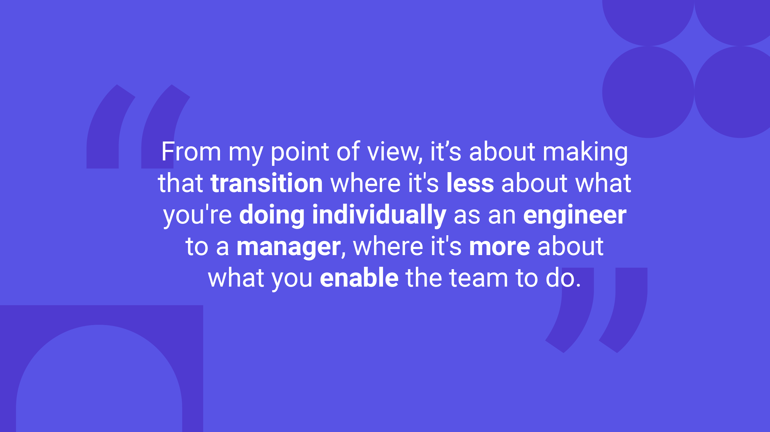 Joe Barbara - What does an engineering manager do quote
