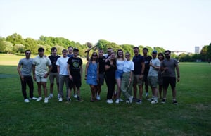 Playing rounders in Hove Park