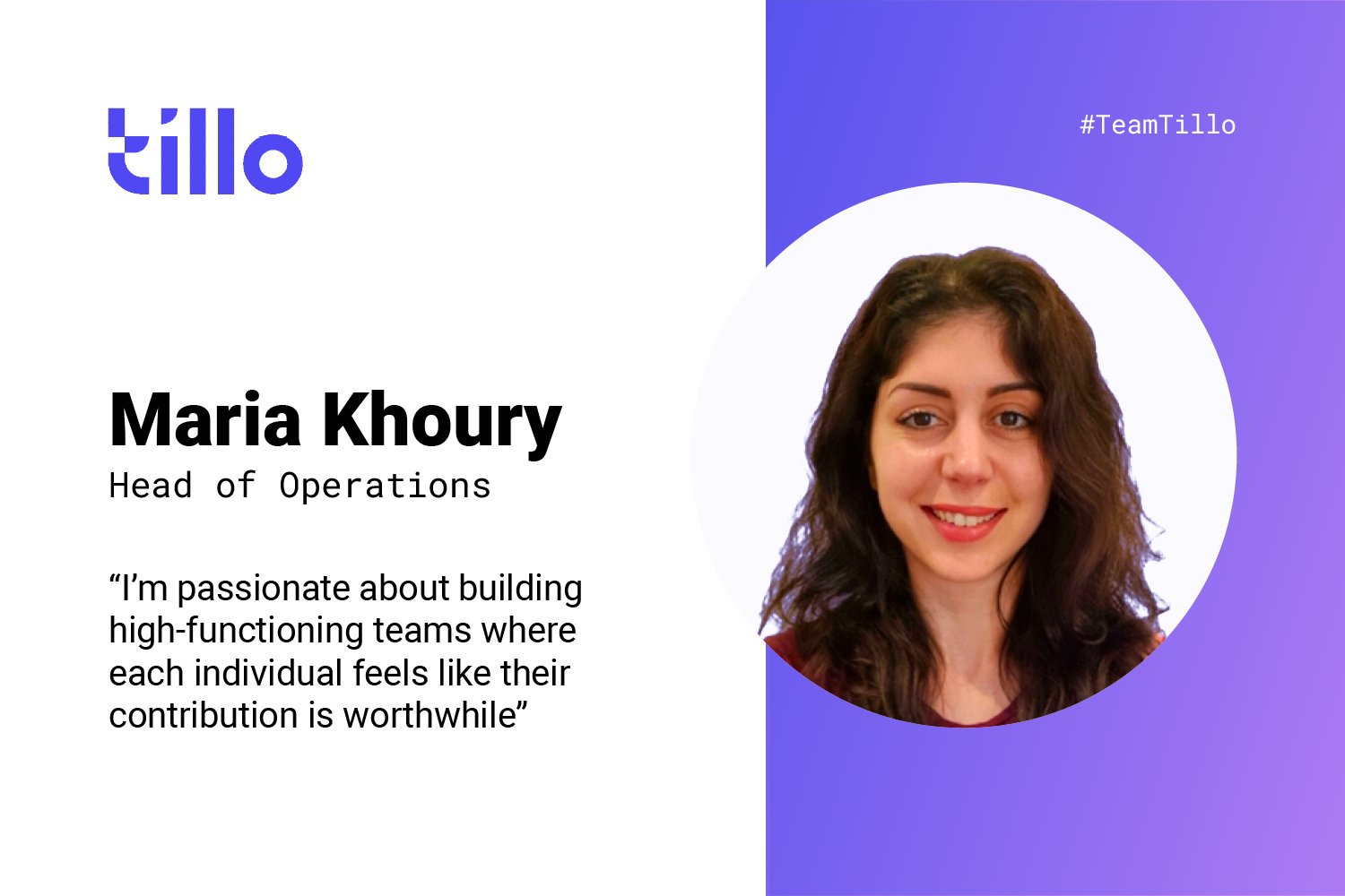 Maria Khoury - Head of Operations